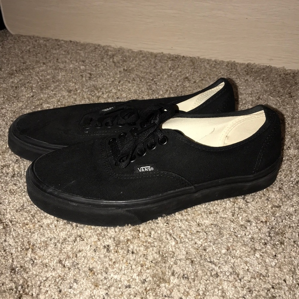 All Black Vans Size 8 Womens